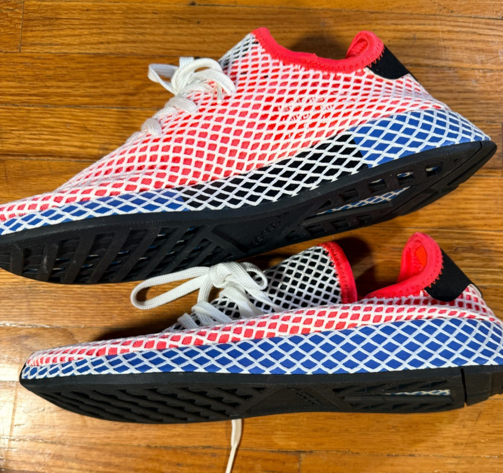 Adidas Deerupt Runner Solar Red Bluebird Men’s Size 9 CQ2624 New